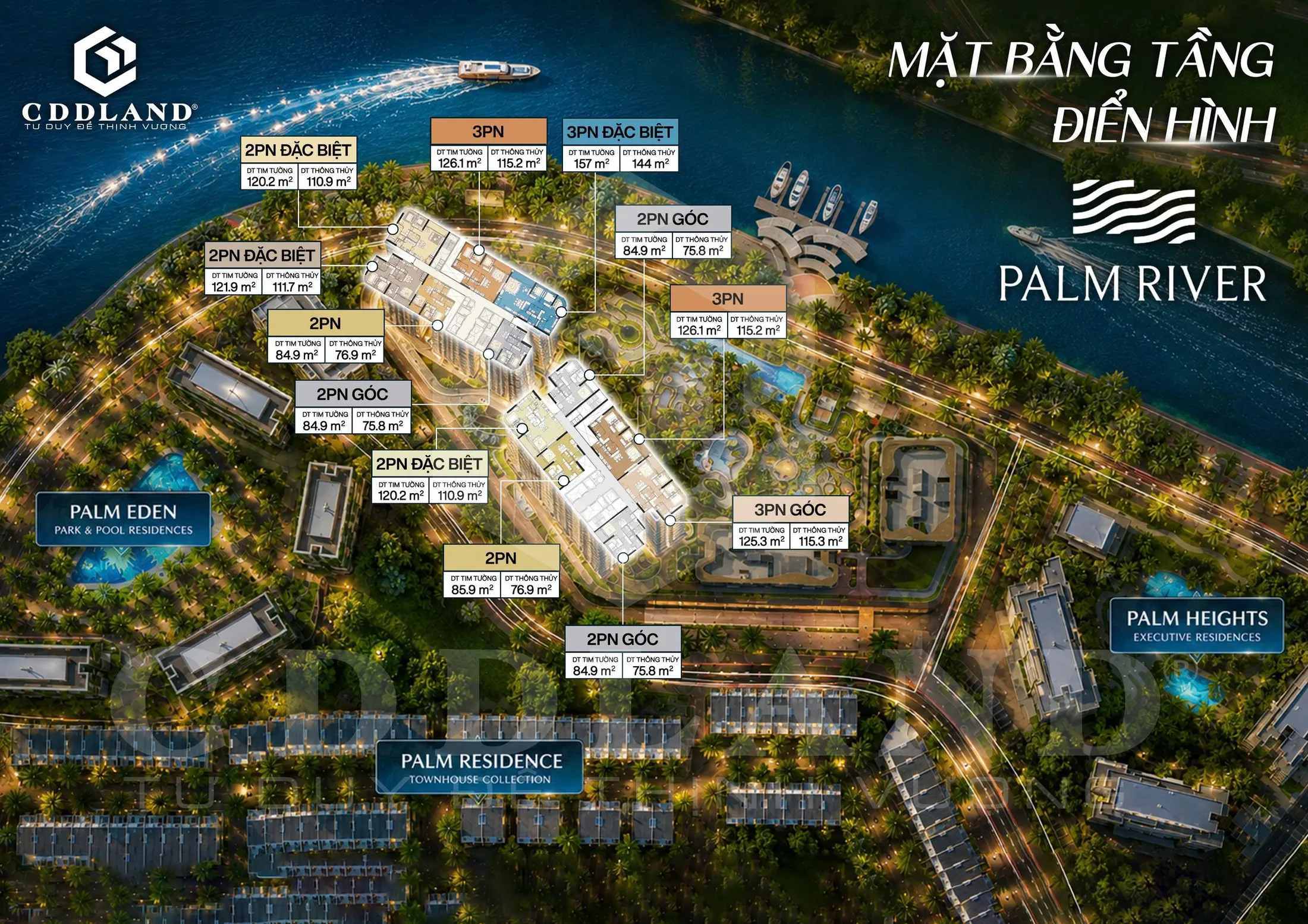 Mặt bằng tổng thể Palm River